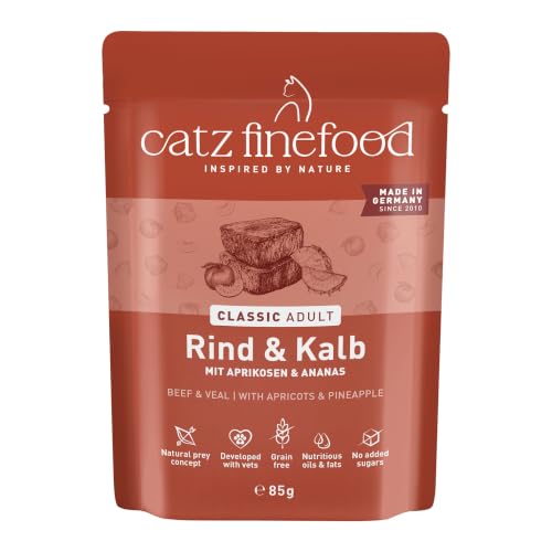 ⚡ BLITZDEAL (-61%) catz finefood CLASSIC Rind & Kalb Katzenfutter nass, 16 x 85g Pouch