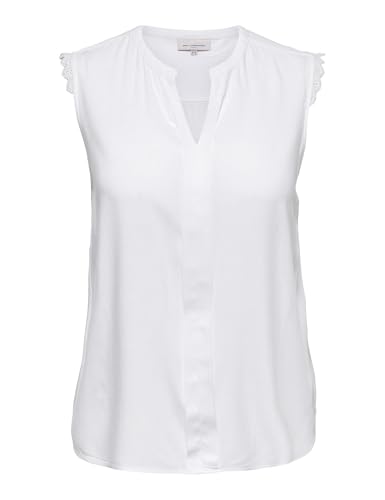 🔥 STARKER PREIS (-50%) ONLY Carmakoma Damen Carmumi Sl Top Shirt, Weiß, 46 EU