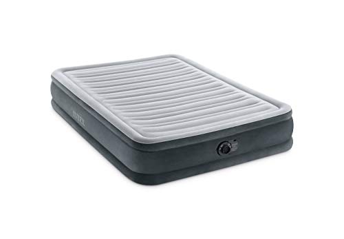Intex Mid-Rise Air Mattress Bed with Built-in Pump, Dura-Beam Deluxe Comfort Plush, Full - Portable Luxury Travel Airbed for Adults, Camping, Guests