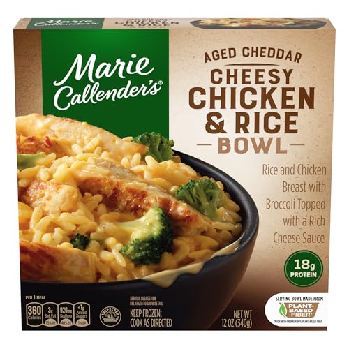 Marie Callender's Aged Cheddar Cheesy Chicken & Rice Bowl, Frozen Meals, 12 oz, (frozen)