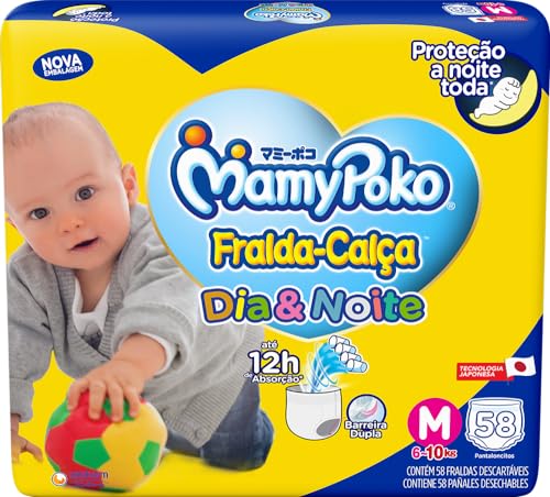 MamyPoko Fralda-Calça Dia&Noite M 58 Unidades