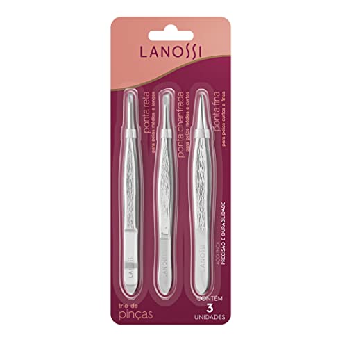 Kit Pinças Reta Chanfrada Fina