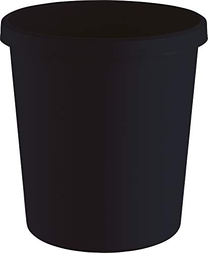 (-23%) helit H6405895 - Papierkorb „the green german“, 18 Liter, aus Recycling-Kunststoff Blauer Engel zertifiziert, anthrazit-schwarz, 1 Stück