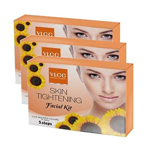 Skin Tightening Facial Kit - 25g X 3 (75g) (Pack of 3) | Skin Elasticity Facial | Helps Remove Toxins and Reduces Blemishes | With Berberry, Wheatgerm