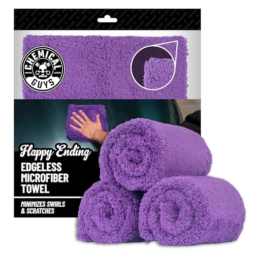 Chemical Guys MIC34803 Happy Ending Ultra Plush Edgeless Microfiber Towel Purple