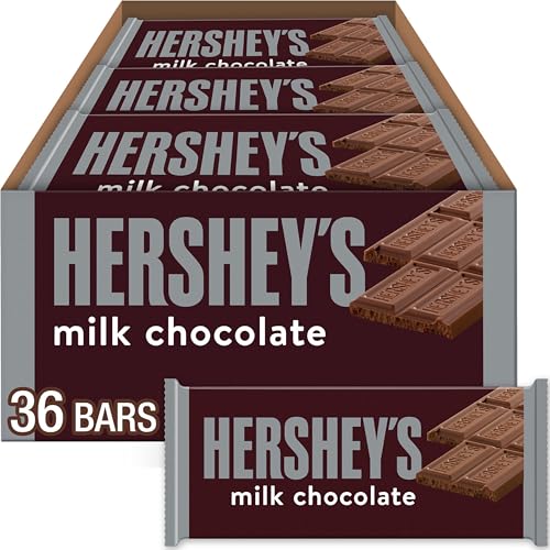 HERSHEY'S Milk Chocolate Candy Bars, Halloween Candy, 1.55 oz (36 Count)