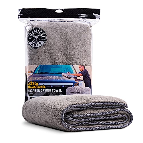 Chemical Guys Woolly Mammoth Large, Super Absorbent and Soft Microfiber Towels for Cars, Gray (35 x 25 inches)