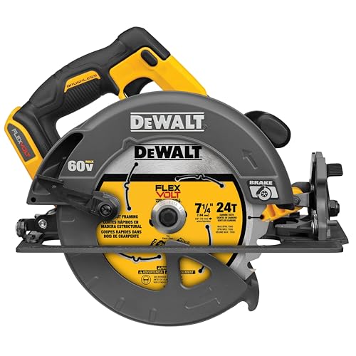 DEWALT FLEXVOLT 60V MAX* Circular Saw with Brake, 7-1/4-Inch, Tool Only (DCS578B)