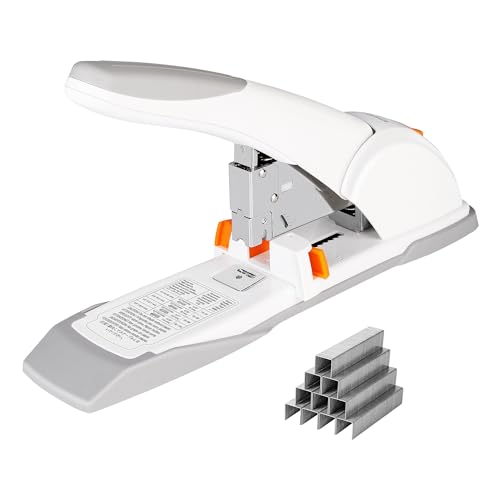 Amazon Basics Heavy Duty Stapler, 130 Sheets High Capacity, Large Office Stapler with 1000 Staples, White