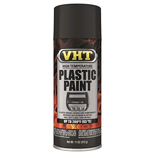 VHT High Temperature Plastic Paint - Matte Black Automotive Spray Paint - 11 oz Aerosol Can