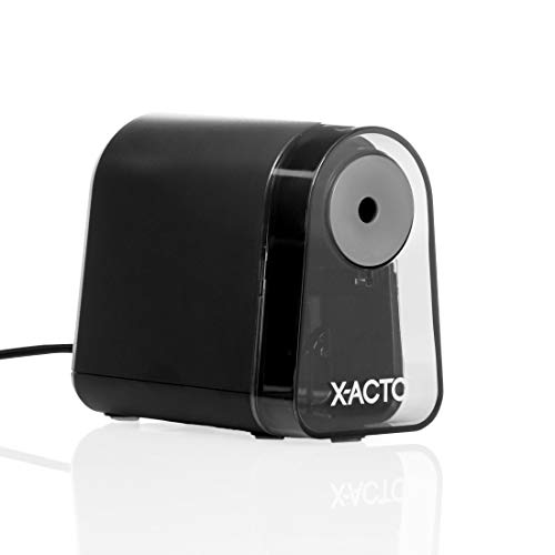 X-ACTO Pencil Sharpener, Mighty Mite Electric Pencil Sharpener, With Pencil Saver®, SafeStart® Motor, Black, 1 Count - Home, Office, School, Teacher Supplies