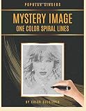 Popular Singers Mystery Image One Color Spiral Lines Famous Faces Coloring Book For Adults For Relaxation And Stress Relief Fun One Color Mystery Image Puzzles