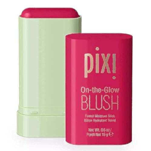 Pixi On-the-Glow Blush - Ruby, Hydrating Tinted Moisture Blush Stick with Ginseng, Aloe Vera & Fruit Extracts, For Cheeks & Lips, 19g / 0.6oz, Paraben-Free