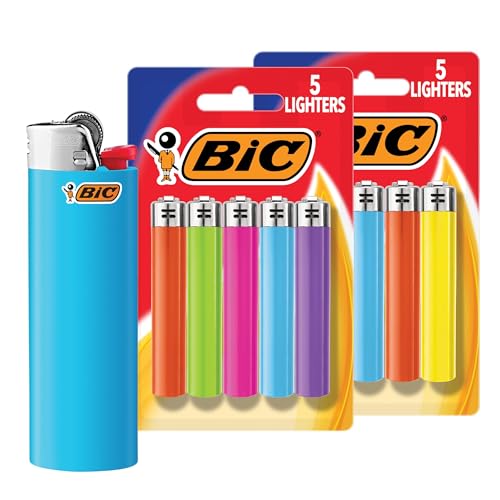 Bic Maxi Pocket Lighters Dependable And Long Lasting Assorted Colors