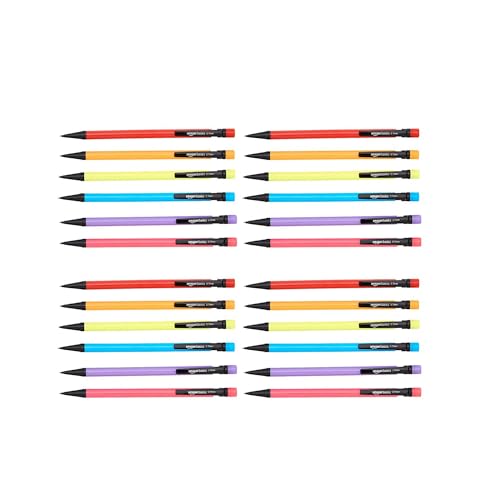 Amazon Basics Mechanical Pencils 0.7mm Multicolor 24-Pack