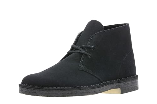 Clarks Originals Men's Desert Boot, Black Suede, 9.5 Medium US