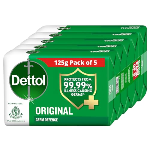 Original Germ Protection Bathing Soap Bar (625gm) | Kills 99.99% germs, 125gm , Pack of 5