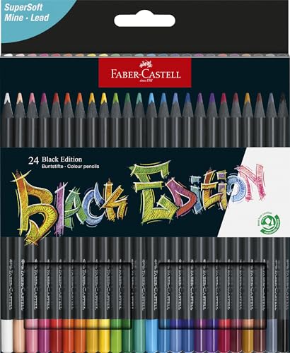 (-28%) Faber-Castell - Buntstifte Set Black Edition 24-teilig im Kartonetui
