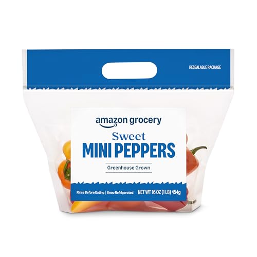 Amazon Grocery, Sweet Mini Peppers, 16 Oz (Previously Fresh Brand, Packaging May Vary)