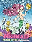 Mermaid Coloring Book For Kids Ages 48 Under The Sea Coloring Books For Girls Fun With Big Images And Cute Mermaid