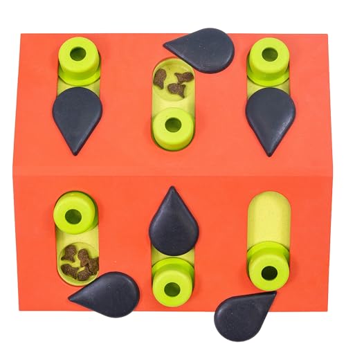 Catstages by Nina Ottosson Melon Madness Puzzle & Play – Interactive Treat Puzzle Feeder for Cats, 12 Hidden Treat Compartments Slow Feeder, Durable & Easy-Clean, 10 Inches, Pink