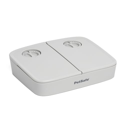 PetSafe Analog 2 Meal Programmable Pet Feeder, Automatic Dog and Cat Feeder - Dry or Semi-Moist Pet Food Dispenser, Slow