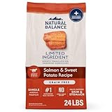 Natural Balance Limited Ingredient Adult Dry Dog Food - Balanced Nutrition for Adult Dogs - Grain-Free, Soy-Free Recipe - Limited Ingredient Formula - 24 lb - Salmon & Sweet Potato Recipe