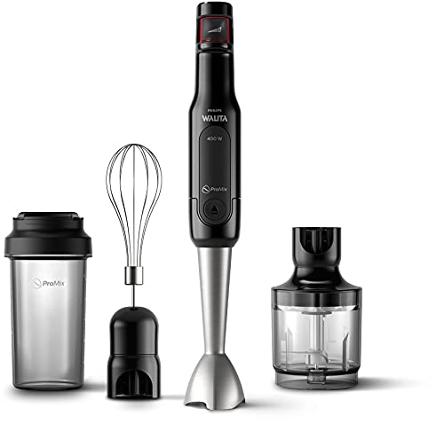Philips Walita Mixer Pro Mix 4 em 1 SpeedTouch 400W, Preto e Inox