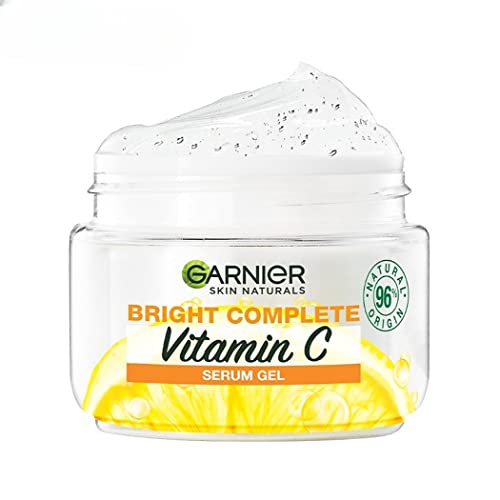Garnier Brightening Moisturiser, Serum Gel, Infused with Vitamin C and Lemon, For Radiant skin, Oil Free Skin for upto 12 hours, Bright Complete Vitam