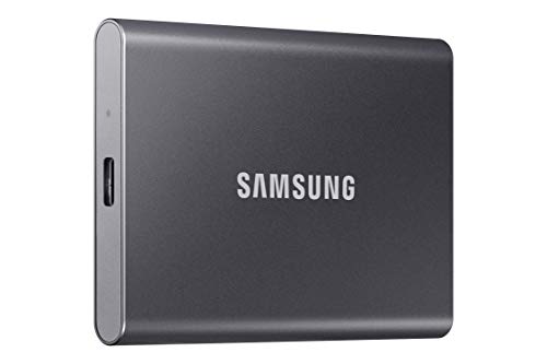 SamsungT7 Portable SSD, 1TB External Solid State Drive, Speeds Up to 1,050MB/s, USB 3.2 Gen 2, Reliable Storage for Gam