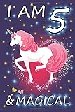 Unicorn Journal I Am 5 Magical Cute Happy Birthday 5 Years Old Unicorn Journal And Sketchbook For Kids 120 Pages Of Unicorn Themed 6x 9 Lined Perfect For Journal Sketching And Doodling