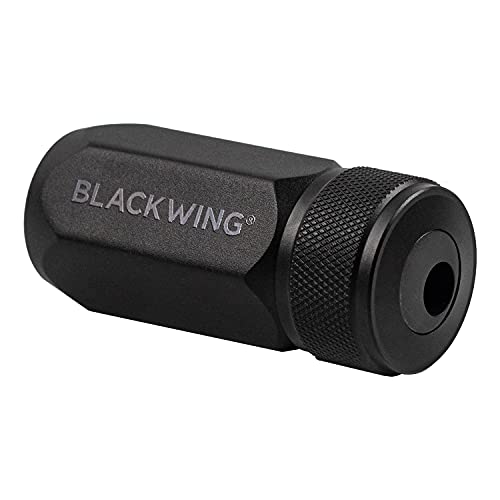 Blackwing One-Step Long Point Sharpener, German Steel Blade, Machined Aluminum, Compact Design, Black