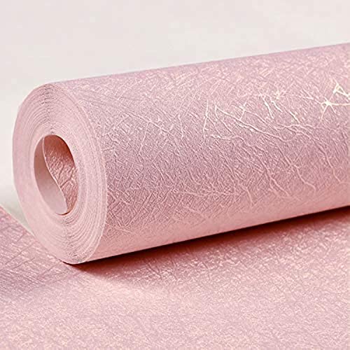 Cohoo Home Silk Pink Wallpaper Peel and Stick Contact Paper Pink Textured Silk Wallpaper for Bedroom Self Adhesive Removable Wall Sticker Paper Girls Room Drawer Liner Waterproof 15.7inW 118inL