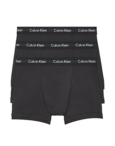 Calvin Klein Men's Cotton Stretch 3-pack Boxer Brief, 3 Black, Large