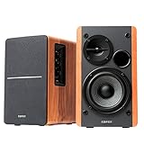 Edifier【アップグレード】R1280DBs アクティブ Bluetooth ブックシェルフスピーカー - 光入力 - 2.0 ワイヤレススタジオモニタースピーカー - 42W RMS（サブウーファーライン出力付属） - ウッドグレイン