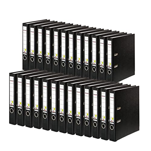 (-36%) Original Falken 25er Pack PP-Color Kunststoff-Ordner. Made in Germany. 5 cm schmal DIN A4 schwarz Ringordner Vegan Aktenordner Briefordner Büroordner Plastikordner Schlitzordner