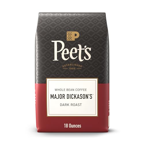 Peet's Coffee, Dark Roast Whole Bean Coffee - Major Dickason's Blend 18 Ounce Bag