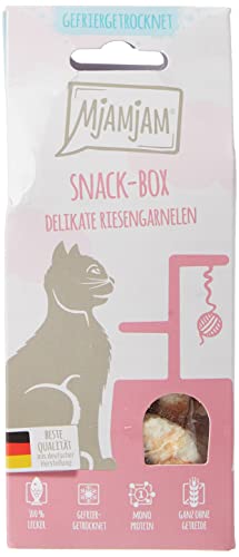 (-39%) MjAMjAM - Premium Katzensnack - Snackbox - delikate Riesengarnelen 1er Pack (1 x 25 g), naturbelassen ganz ohne synthetische Konservierungsstoffe