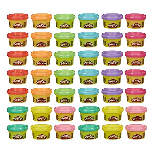 Play Doh Bulk Handout 42-Pack of 1-Ounce Modeling Compound Cans, Back to School Gifts, Prizes, & Party Favors, Kids Arts & Crafts, Preschool Toys, Ages 2+ (Amazon Exclusive)