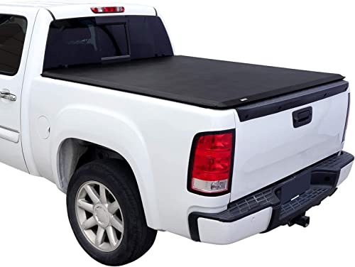 Amazon Basics Soft Roll Up 5.8 feet Truck Bed Tonneau Cover for 2014-2019 Chevy Silverado, GMC Sierra 1500, Fleetside