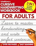 Cursive Handwriting Workbook For Adults Learn Cursive Writing For Adults Adult Cursive Handwriting Workbook