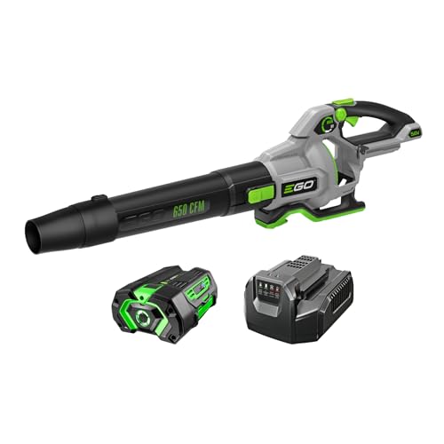 EGO Power+ LB6504 650 CFM Variable-Speed 56V Cordless Leaf Blower 5.0Ah Battery