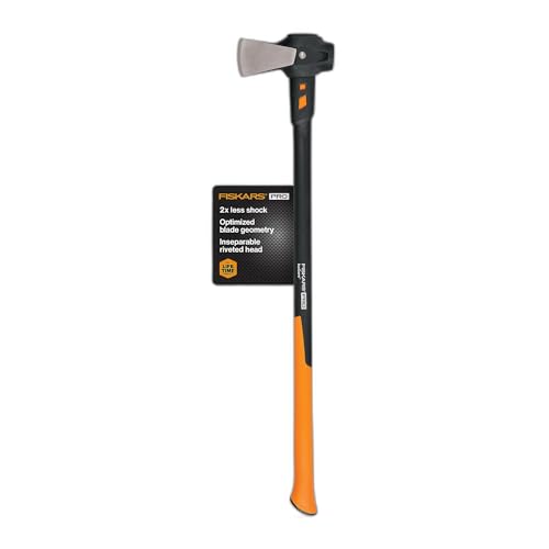 Fiskars Pro IsoCore Splitting Maul and Stainless Steel Axe, with Shock Reduction, 6 lb, 36 in