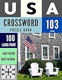 Usa Crossword Puzzle Book 100 Largeprint Crossword Puzzle Book For Adults Book 103 100 Usa Crossword Puzzle Books