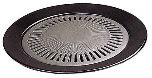 Auscrown Grill Plate for Portable Butane Gas Stove, Black, GP33