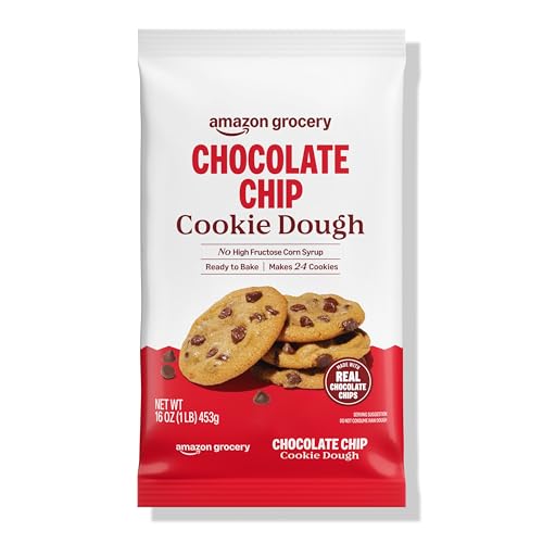 Amazon Grocery, Chocolate Chip Cookie Dough, Makes 24 Cookies, 16 Oz (Previously Amazon Fresh, Packaging May Vary)