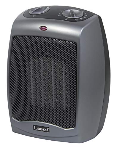 Lasko Portable Indoor Electric Ceramic Space Heater with Tip-Over Safety Switch, Overheat Protection and Thermostat, 2 S