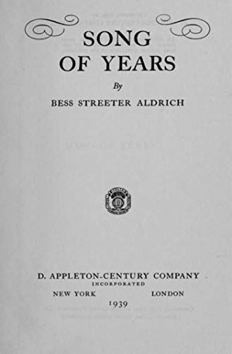 Song Of Years book cover