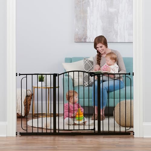 Regalo Safety 30.5-58in Extra Wide Arch Baby Gate with Door