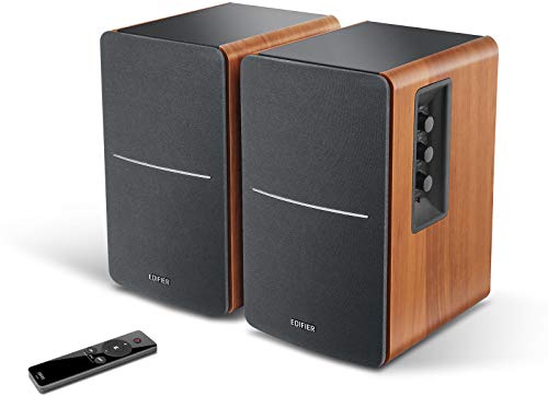 Edifier R1280Ts Powered Bookshelf Speakers - 2.0 Stereo Active Near Field Monitors - Studio Monitor Speaker - 42 Watts RMS with Subwoofer Line Out - Wooden Enclosure